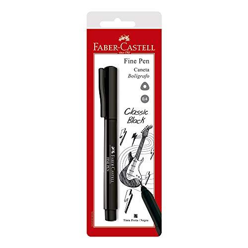 Caneta Fine Pen, Faber-Castell, SM/FPBPRZF, Preta