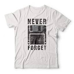 Camiseta Never Forget Branco, Studio Geek, Adulto Unissex, Off White, M