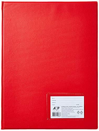 ACP 132VM Pasta Catalogo Oficio 20 Envelopes Medios, Vermelho, 3 unidades