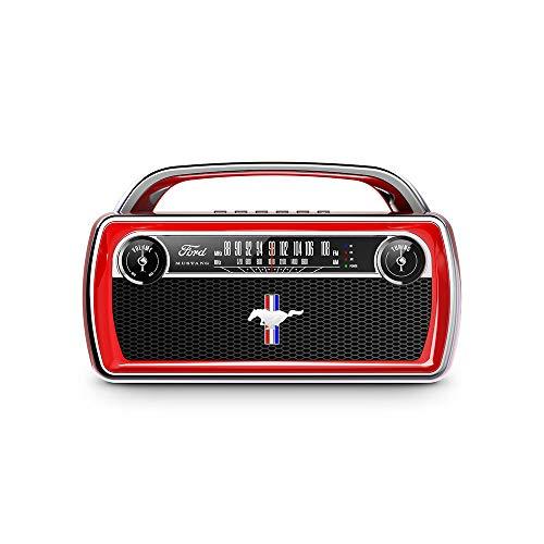 Rádio AM/FM portátil Ford Mustang Stereo ION, Bluetooth e bateria recarregável