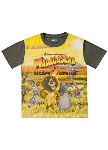 Camiseta Meia Malha Madagascar, Fakini, Meninos, Chumbo, 1