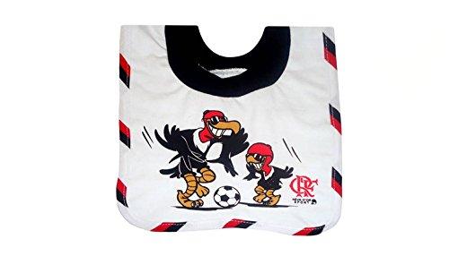 Rêve D'or Sport - Babador Mascote Bola Flamengo, 0-3m, Branco/Vermelho/Preto