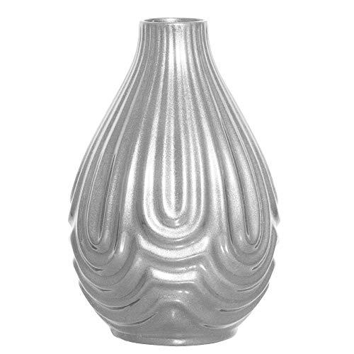 Vaso Vibrações Grande Ceramicas Pegorin Prata Grande