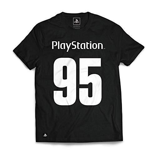 Camiseta Playstation 95 Camuflada, Banana Geek, Adulto Unissex, Preto, XGG
