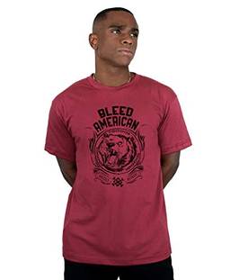 Camiseta Grizzly, Bleed American, Masculino, Vinho, M
