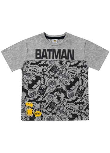 Camiseta Meia Malha Batman, Fakini, Meninos, Cinza Mescla, 4