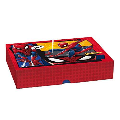 Caixa Para Presente Tampa e Fundo Cromus Embalagens na Estampa Spider Man Produzido em Peça Única 17x13,5x4,5 cm com 10 Unidades