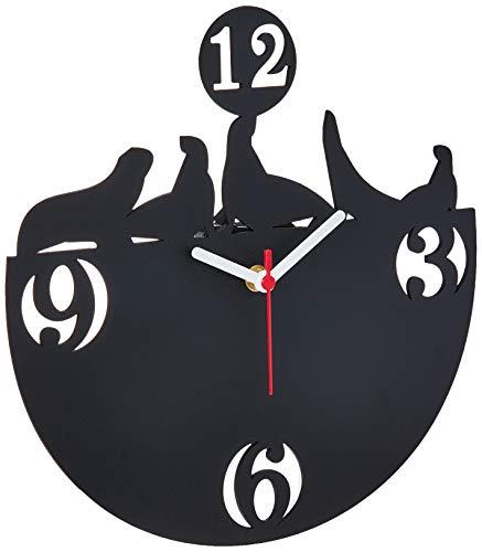 Relógio de Parede Decorativo, Modelo Focas Me Criative RPD Preto Pacote de 1