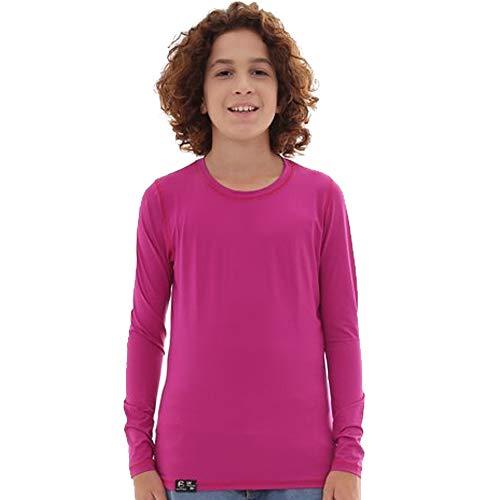 Camiseta UV Protection Infantil UV50+ Tecido Ice Dry Fit Secagem Rápida – 4 Rosa