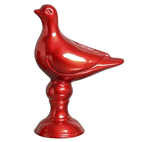 Pombinha No Pedestal Ceramicas Pegorin Vermelho