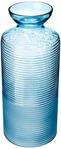 Lines Vaso 12 * 30cm Vidro Azul Cn Home & Co Único