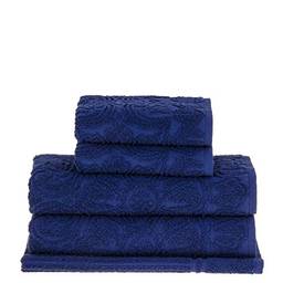 Jogo de toalhas Buddemeyer, Florentina, Banho, Azul, 5 peças Buddemeyer Florentina Azul Jogo Banho Algodão