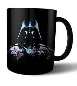Caneca de porcelana branca Star Wars Darth Vader Live Comics - Preto