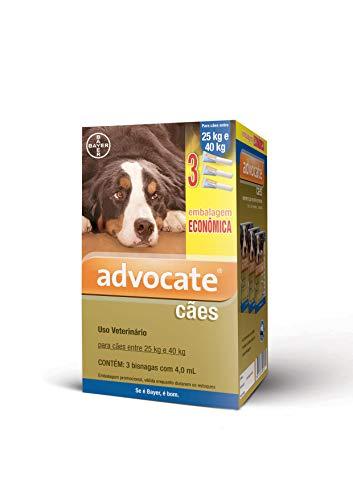 Antipulgas Advocate Bayer para Cães de 25kg até 40kg - 3 Bisnagas de 4,0ml