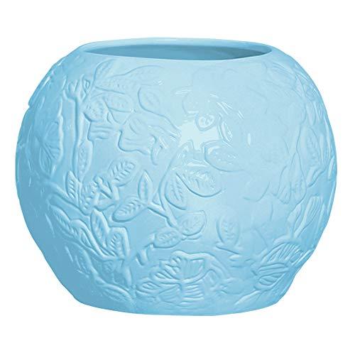 Cachepô Relevo Baixo Ceramicas Pegorin Azul Confete