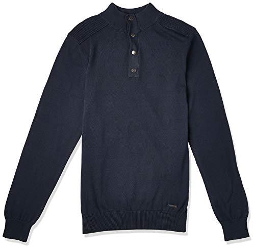 JAB Suéter Tricot Cotton Vista Masculino, Tam P, Azul Marinho