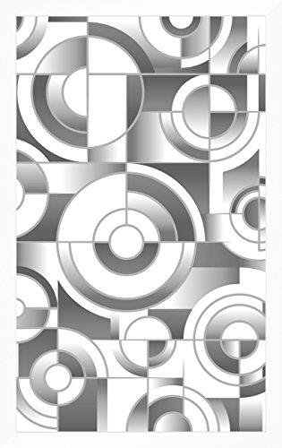 Quadro Geométrico Abstrato em Decore Pronto Preto/ Branco 35x55cm