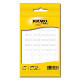 Etiqueta adesiva branca multiuso 9, 0x16mm Q-916 Pimaco, BIC, 886589, Branca, pacote de 5