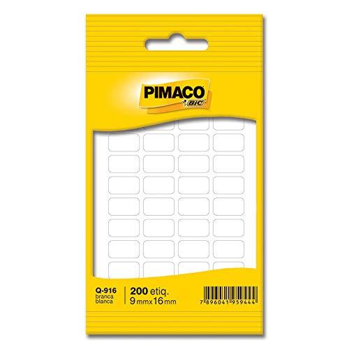 Etiqueta adesiva branca multiuso 9, 0x16mm Q-916 Pimaco, BIC, 886589, Branca, pacote de 5