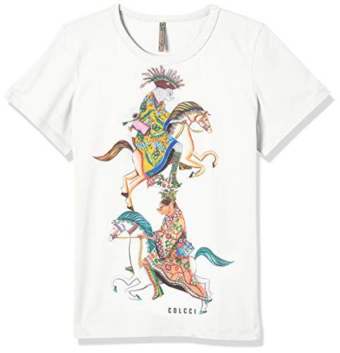 Camiseta Mulher Gato, Colcci, Feminino, Branco (Off Shell), P