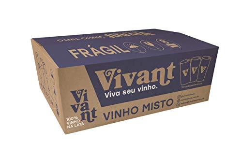 Caixa com 24 Unidades de Vinho (8 Brancos, 8 Rosé, 8 Tintos) Vivant Wines