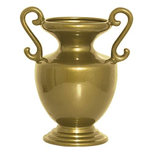Vaso Roma Com Alças Ceramicas Pegorin Bronze