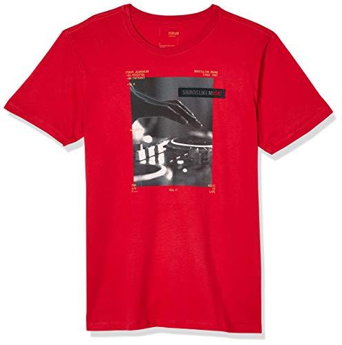 Camiseta Estampada e Bordada, Forum, Masculino, Vermelho Philly, XGG