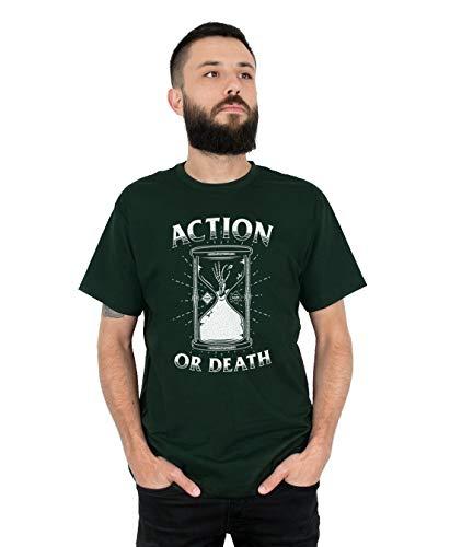 Camiseta Action Or Death, Action Clothing, Masculino, Verde Escuro, P