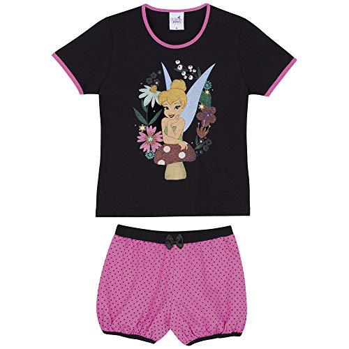 Pijama Disney KF Tinker Bell Curto meninas Preto 12