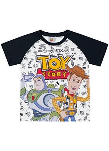 Camiseta Meia Malha Toy Story, Fakini, Meninos, Branco, 1