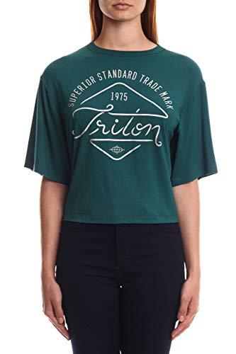 Triton Camiseta Estampada Feminino, P, Verde
