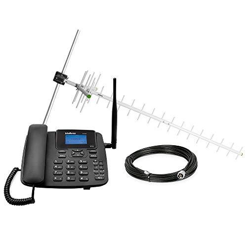 Kit Telefone Celular Fixo, Intelbras, CFA 4212, Preto