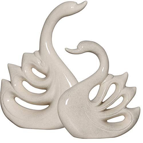 Casal De Cisnes Ceramicas Pegorin Areia