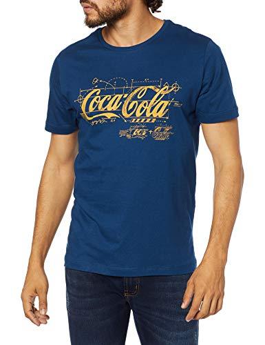 Coca-Cola Jeans, Camiseta Estampada, Masculino, Azul Moondust, GG