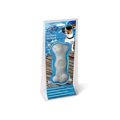 All For Paws 8201 Brinquedo Borracha Osso Gelo para Cachorro, Azul/Branco, P