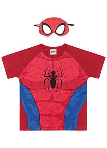 Camiseta Meia Malha Spider-Man, Fakini, Meninos, Vermelho, 8