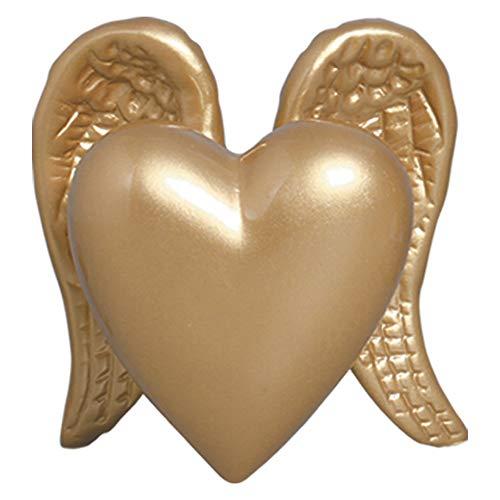 Coração Com Asas Ceramicas Pegorin Dourado