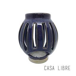 Lanterna Mirage Em Ceramica Azul Claro Casa Libre Azul