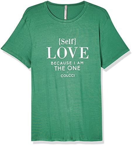 Camiseta Self Love, Because I am The One, Colcci, Feminino, Verde Miller, P
