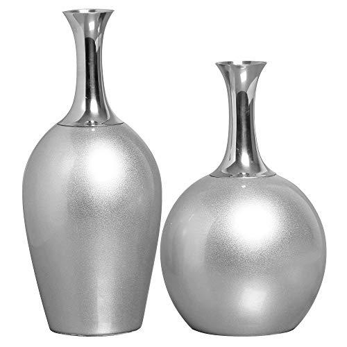 Duo Vasos Monaco/lisboa Alumínio Ceramicas Pegorin Prata