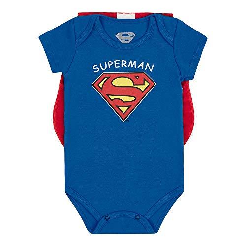 Body Manga Curta Superman Com Capa, Baby Marlan, Bebê Menino, Cobalto, RN