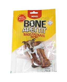 Bone Apettit Prensado 2" Bacon com 4 Unidades Bone para Todas Todos os tamanhos de raça Todas as fases - Sabor Outro