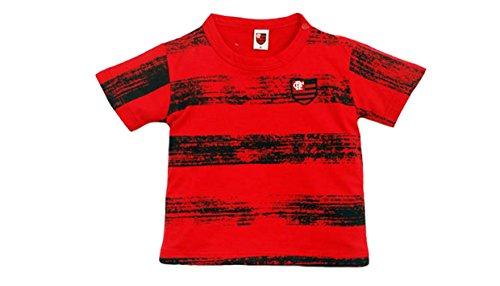 Camiseta Manga Curta Flamengo, Rêve D'or Sport, Crianças, Vermelho/Preto, 3