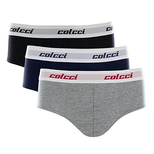 Colcci Kit 3 Cueca Slip, Colcci, Masculino, Multicor (Mescla/Marinho/Preto), G
