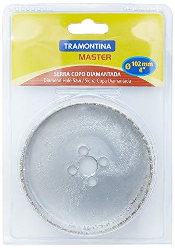 Tramontina 42626102, Serra Copo Diamantada 102Mm 4, Corpo Aço Especial, Dentes Metal, Rosca 1/2''