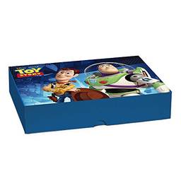 Caixa Para Presente Tampa e Fundo Cromus Embalagens na Estampa Toy Story Produzido em Peça Única 30x24x6 cm com 10 Unidades