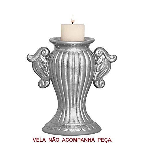 Castiçal Romano Peq Ceramicas Pegorin Prata