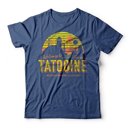 Camiseta Tatooine, Studio Geek, Adulto Unissex, Azul Genuino, 3G