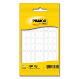 Etiqueta adesiva branca multiuso 8, 0x13mm Q-813 Pimaco, BIC, 886588, Branca, pacote de 5
