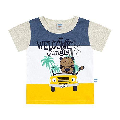 Camiseta Estampas, Baby Marlan,   Bebê Menino, Mescla Creme, PB